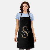 Persoonlijk monogram schrift elegant aangepast schort (Gedragen)