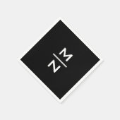 persoonlijk monogram servet (Hoek)