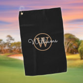 Persoonlijk monogram stijlvol script naam golfhanddoek