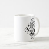 Persoonlijk Monogram Swash Sierstuk Koffiemok (Voorkant rechts)