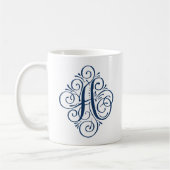 Persoonlijk Monogram Swash Sierstuk Koffiemok (Links)