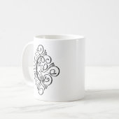 Persoonlijk Monogram Swash Sierstuk Koffiemok (Voorkant links)