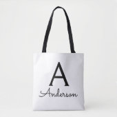Persoonlijk Monogram Tote Bag (Voorkant)