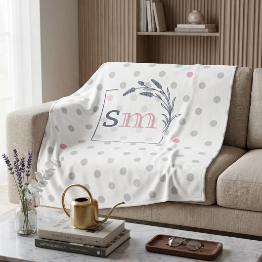 Persoonlijk Monogram Trouwcadeau Koppel Bruid Fleece Deken