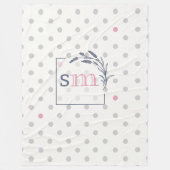 Persoonlijk Monogram Trouwcadeau Koppel Bruid Fleece Deken (Voorkant)