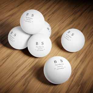 Persoonlijk Monogram Trouwfeest Pingpongbal