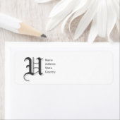 Persoonlijk Monogram U Retouradreslabel Etiket (Insitu)
