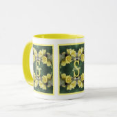 Persoonlijk monogram Uw initiële naam Mullein Mok (Voorkant links)