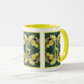 Persoonlijk monogram Uw initiële naam Mullein Mok (Voorkant rechts)