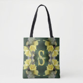 Persoonlijk monogram Uw initiële naam Mullein Tote Bag (Voorkant)