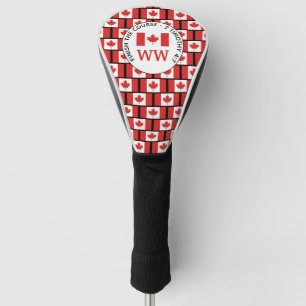 Persoonlijk monogram van de CANADA-vlag Golfheadcover