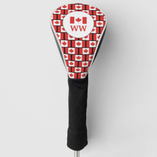 Persoonlijk monogram van de CANADA-vlag Golfheadcover