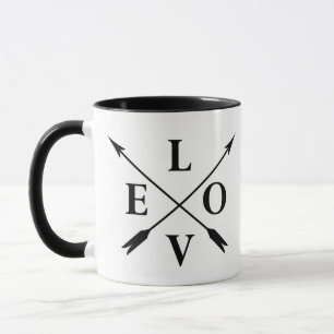 Persoonlijk monogram van liefde mok