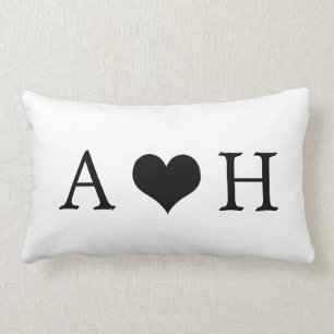 Persoonlijk monogram verlovingshuis decoratie kuss kussen