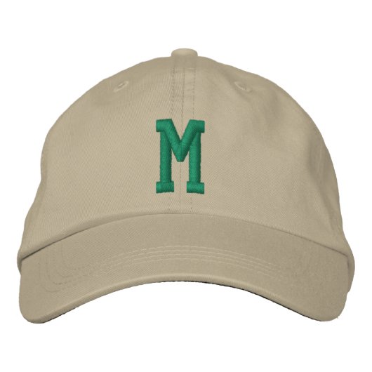 Persoonlijk Monogram Vet Initiaal Geborduurde Pet (Voorkant)