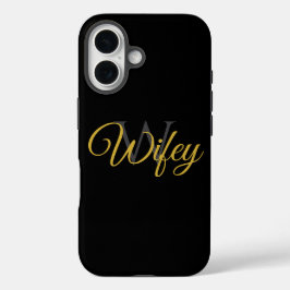 Persoonlijk Monogram voor Echtgenote iPhone 16 Hoesje