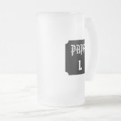 Persoonlijk monogram voor papa matglas bierpul (Voorkant rechts)