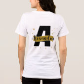 Persoonlijk monogram voorzak- en achterontwerp Tri-Blend shirt (Achterkant)