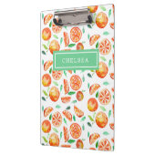 Persoonlijk monogram waterverf sinaasappels citrus klembord (Links)