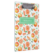 Persoonlijk monogram waterverf sinaasappels citrus klembord (Rechts)