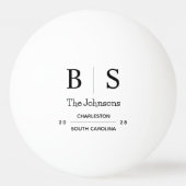 Persoonlijk Monogram Weddenschap Pingpongbal (Voorkant)
