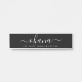 Persoonlijk monogram welkom gezins deurbord deurbordje (Voorkant)