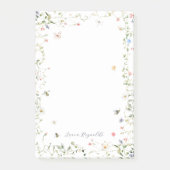 Persoonlijk monogram Wilde Bloem Hommelsbriefpapie Post-it® Notes (Voorkant)