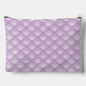 Persoonlijk monogram zachte paarse bloemmotief etui (Achterkant)