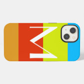 Persoonlijk monogram zomerpret iPhone hoesje (Achterkant horizontaal)