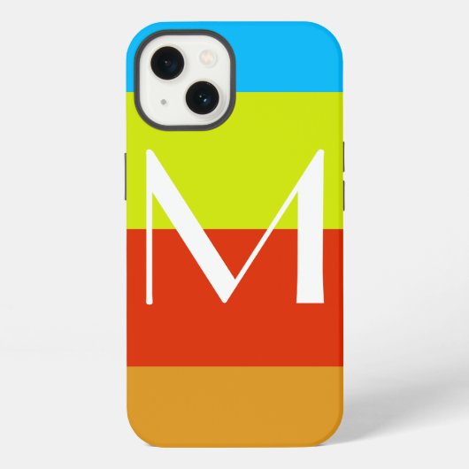 Persoonlijk monogram zomerpret iPhone hoesje (Achterkant)
