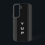 Persoonlijk monogram zwarte streep samsung galaxy hoesje<br><div class="desc">Persoonlijke monogram zwarte streep Samsung Galaxy S22 Hoesje. Elegant strak design voor gepersonaliseerde monogram beginletters. Mannelijk verjaardags- of kerstcadeau-idee voor vader,  oom,  broer,  echtgenoot,  opa,  enz. Monogram naam letters. Moderne typografie. Streep design.</div>