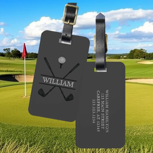 Persoonlijk Monogramkruis Club Bagagelabel