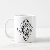 Persoonlijk Monogrammetje met Krul Koffiemok (Links)