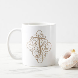 Persoonlijk Monogrammetje met Krulversiering Koffiemok