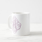 Persoonlijk Monogrammetje met Krulversiering Koffiemok (Voorkant links)