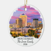 Persoonlijk Montogomery-sieraad, op maat Alabama Keramisch Ornament (Links)