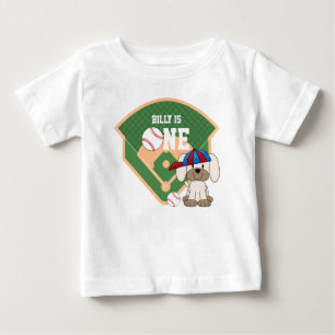 Persoonlijk Mooie Honkbal Puppy Hond 1e Verjaardag