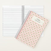 Persoonlijk mooie klassieke botanische roze notitieboek (Binnen)