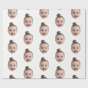 Persoonlijk Mopshond Babygelaat Foto Moeder Vader  Cadeaupapier