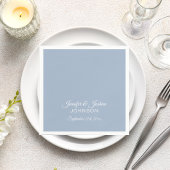 Persoonlijk mosterd BLUE Wedding Servet