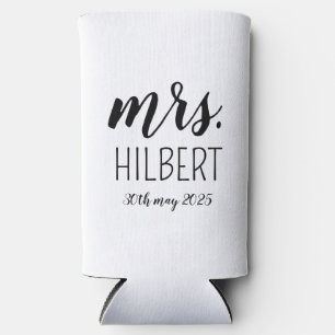 Persoonlijk Mr en Mrs bruiloftsfeest – Op maat gem Seltzer Blikjeskoeler