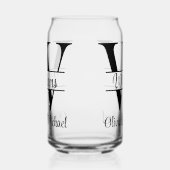 Persoonlijk Mr en Mrs huwelijksfeest gunst geschen Blikvorm Glas (Links)