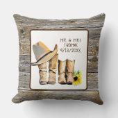 Persoonlijk Mr en Mrs Jonggehuwden  Kussen (Voorkant)