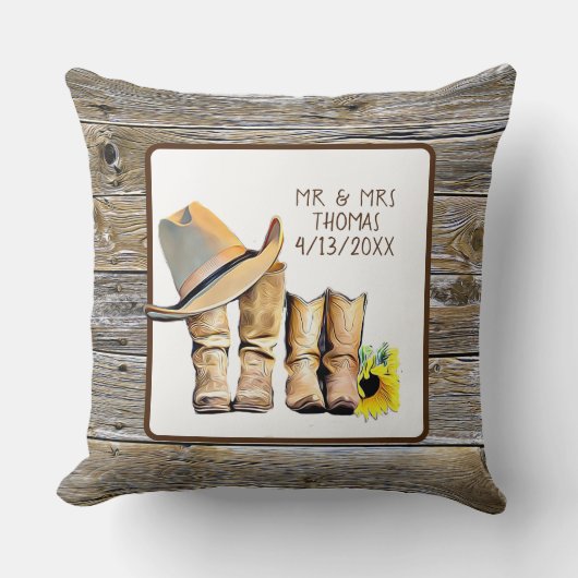 Persoonlijk Mr en Mrs Jonggehuwden  Kussen (Voorkant)