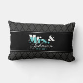 Persoonlijk Mr en Mrs pasgehuwden lendenkussen Kussen (Achterkant)