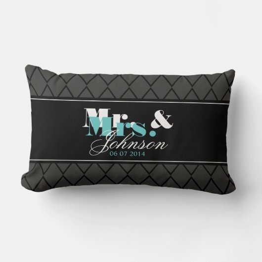 Persoonlijk Mr en Mrs pasgehuwden lendenkussen Kussen (Voorkant)