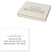 Persoonlijk Mr en Mrs retouradres Rubberstempel (Gestempeld)