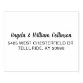 Persoonlijk Mr en Mrs retouradres Rubberstempel (Afrduk)