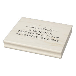 Persoonlijk Mr en Mrs-script retouradres Rubberstempel