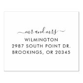 Persoonlijk Mr en Mrs Script Retouradres Rubberstempel (Afrduk)